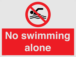 No swimming alone